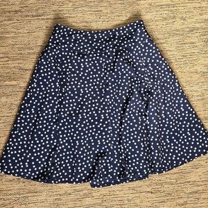 Polka Dot Navy Skirt Vintage